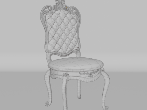 Chair with classic pattern 3D Модель