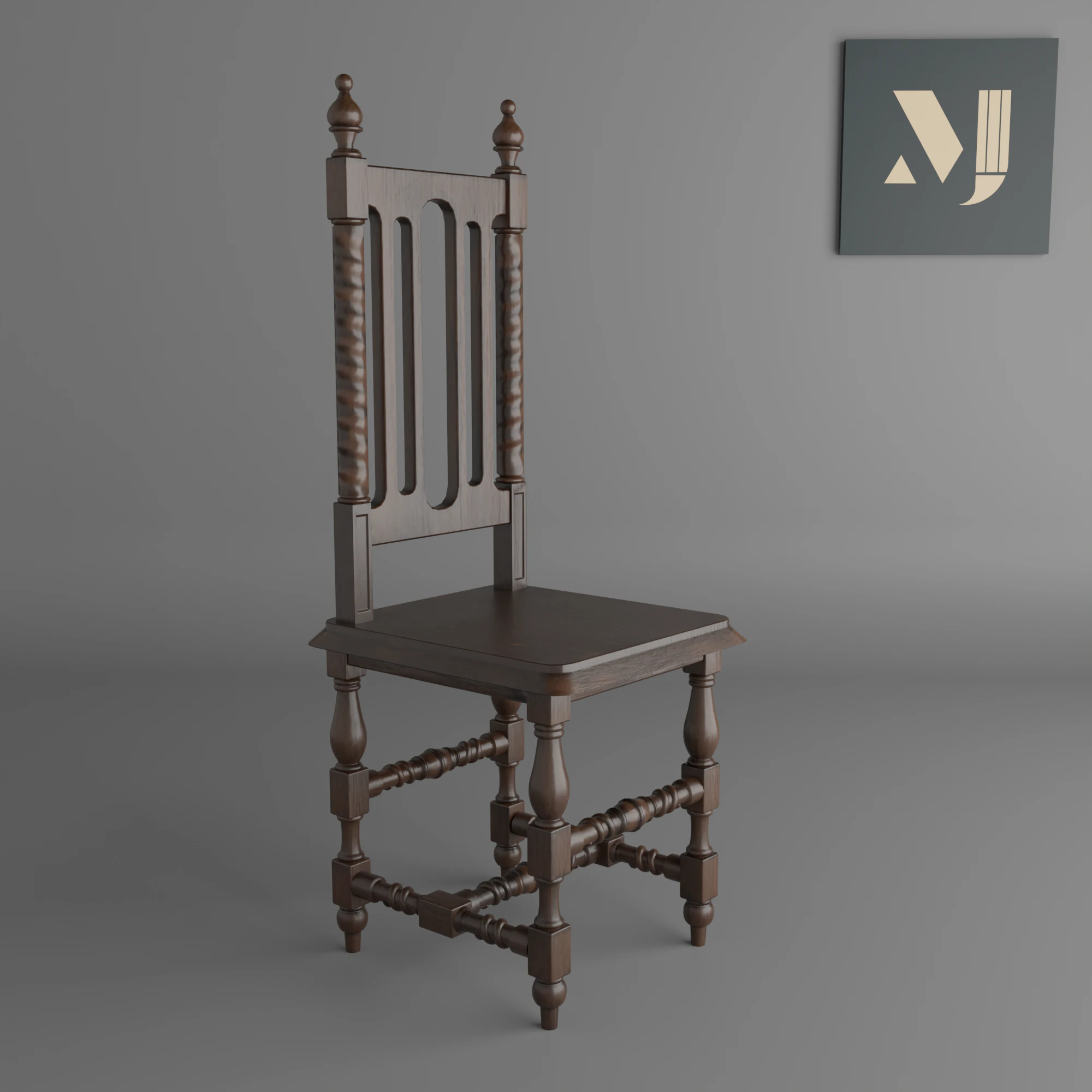 Throne 3D Model .c4d .max .obj .3ds .fbx .stl .blend 