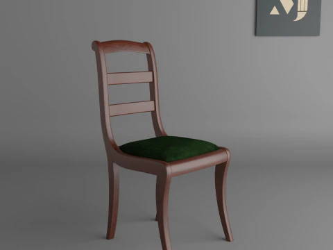 Дерев'яний стілець для будинку Гарний дизайн і відмінна якість 3D Модель