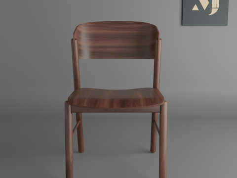 Wooden chair 3D Model