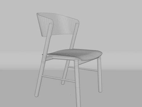 Wooden chair 3D Model
