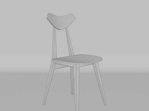 A wooden chairA chair for modern rooms and offices 3D Модель