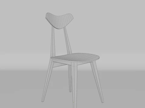 A wooden chairA chair for modern rooms and offices 3D Model