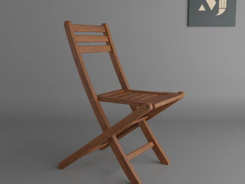 木製チェアモダンなお部屋やオフィスにぴったりの椅子 3Dモデル