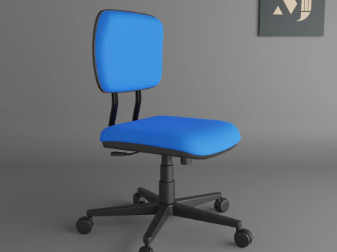 Stuhl f&uuml;r B&uuml;ros und Werkst&auml;tten. Hochwertiger und sch&ouml;ner Stuhl f&uuml;r Zuhause und B&uuml;ro 3D Modell