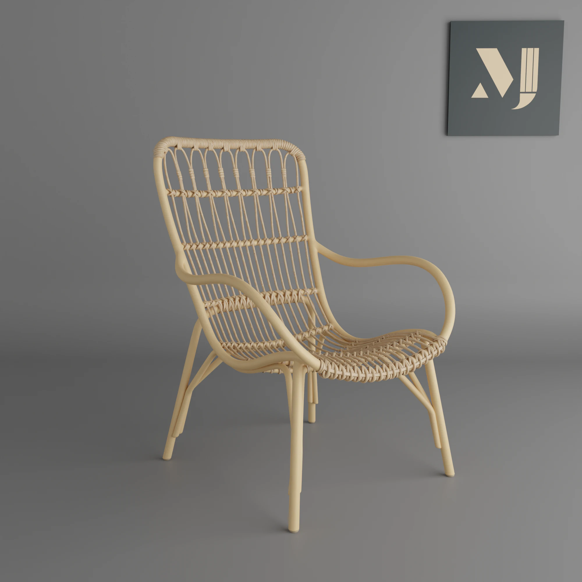 Wicker chairquality and beautiful chair for home and office 3D Model .c4d .max .obj .3ds .fbx .stl .blend 