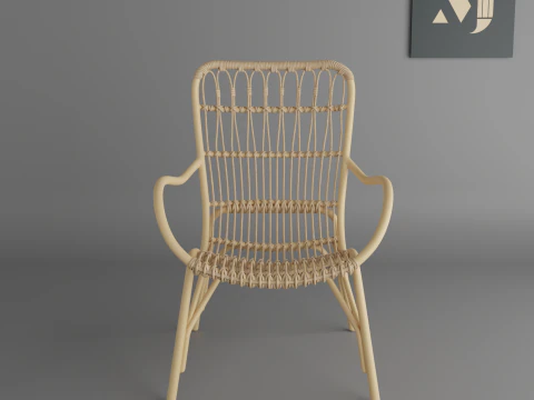 Wicker chairquality and beautiful chair for home and office 3D Model