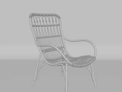 Wicker chairquality and beautiful chair for home and office 3D Model