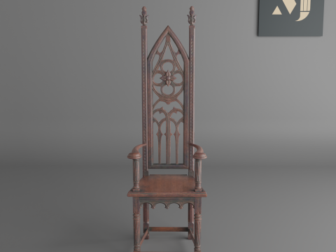 Ancient throne quality and beautiful chair for home and office Modelo 3D