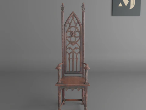 Ancient throne quality and beautiful chair for home and office 3D Model