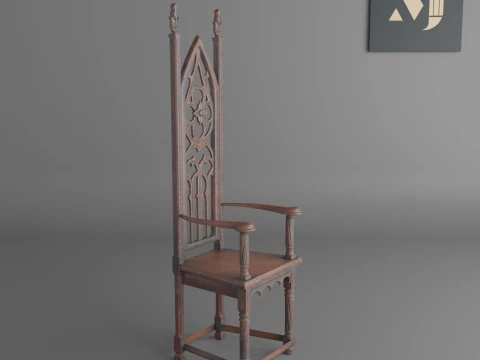 Ancient throne quality and beautiful chair for home and office 3D Model