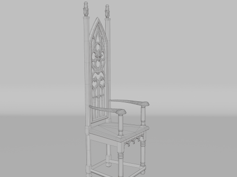 Ancient throne quality and beautiful chair for home and office Modello 3D