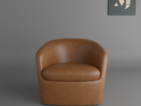 Leather sofaquality and beautiful chair for home and office Modèle 3D