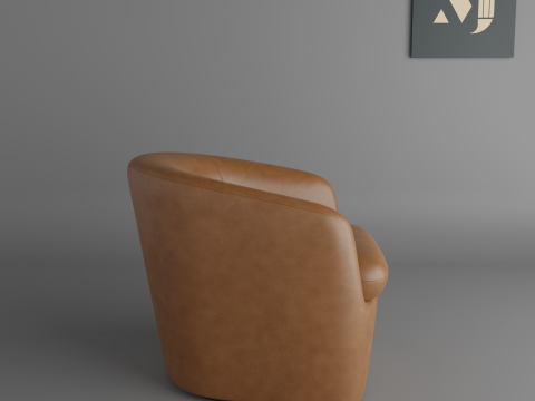 Leather sofaquality and beautiful chair for home and office Modèle 3D
