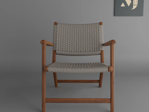 Sedia da tavolo e cestino bella e di qualit&agrave; per la casa. Sedia bellissima e di qualit&agrave; per la casa e l'ufficio Modello 3D