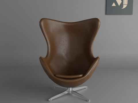 Leather sofa chairquality and beautiful chair for home and office 3D Модель