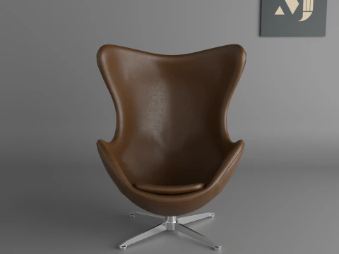 Sk&oacute;rzana sofa i piękne krzesło do domu i biura Model 3D