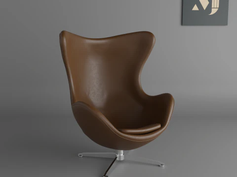 Leather sofa chairquality and beautiful chair for home and office 3D Model