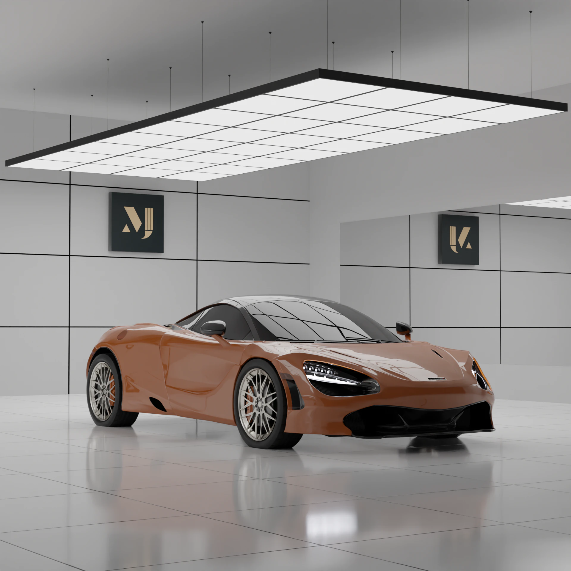 McLaren 720S 3D Print Model .c4d .max .obj .3ds .fbx .stl .blend 