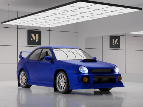 Cartoon car low poly 3D Model