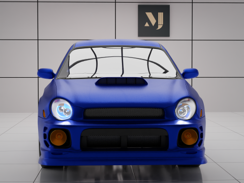 Cartoon car low poly 3D Model