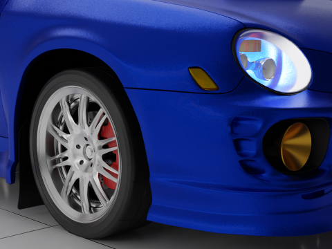 Cartoon car low poly 3D Model
