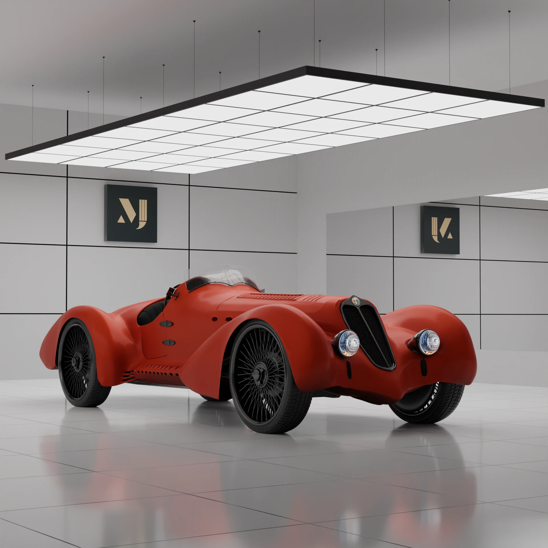 Alfa romeo 8c spider 3D Model .c4d .max .obj .3ds .fbx .stl .blend 