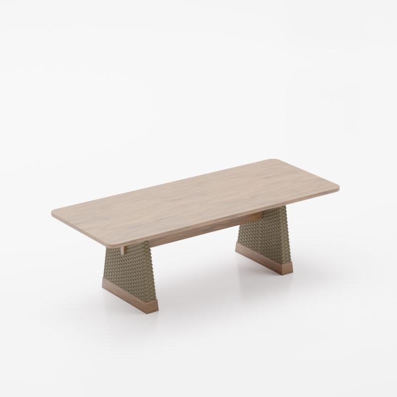 A work table made of wood and yarn 3Dモデル .c4d .max .obj .3ds .fbx .stl .blend 