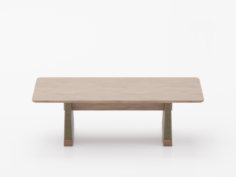A work table made of wood and yarn 3Dモデル