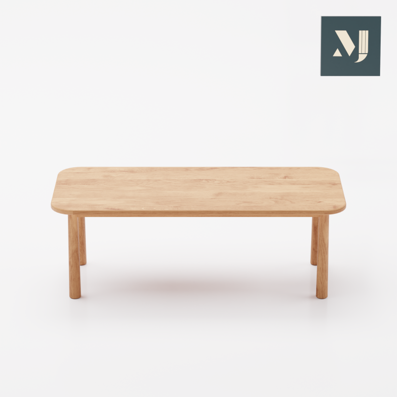 Wooden table 3D Model .c4d .max .obj .3ds .fbx .stl .blend 