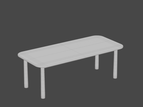Wooden table 3D Model