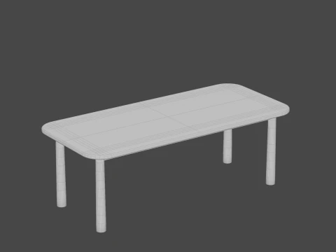 Wooden table 3D Model