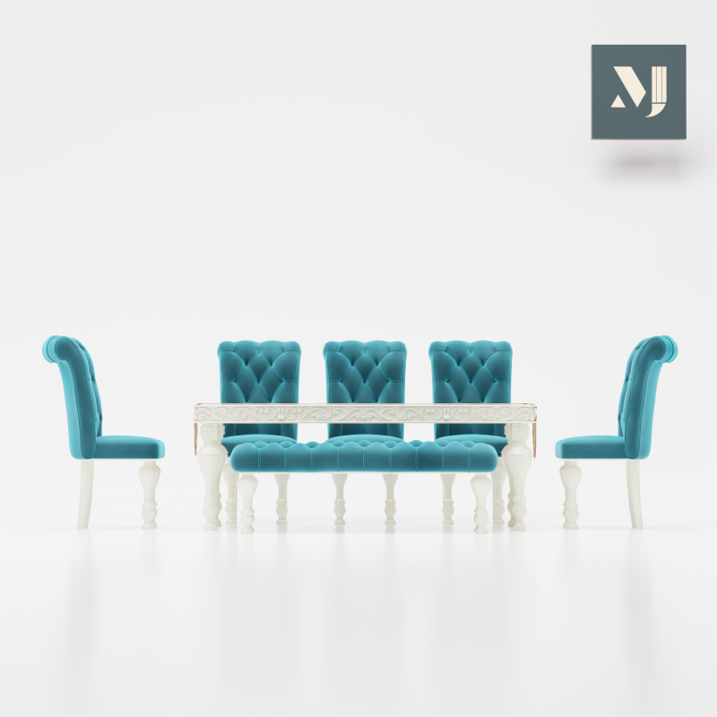 Table chairs with soft sofas 3D 模型 .c4d .max .obj .3ds .fbx .stl .blend 