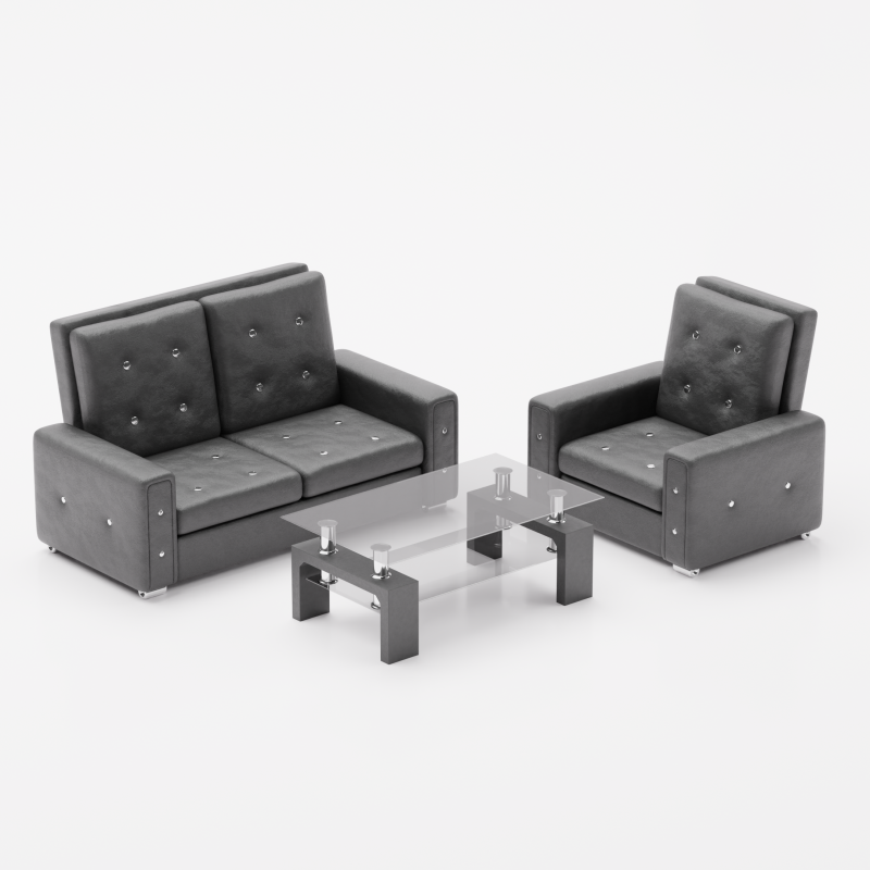 Soft sofa and table chair Modello 3D .c4d .max .obj .3ds .fbx .stl .blend 