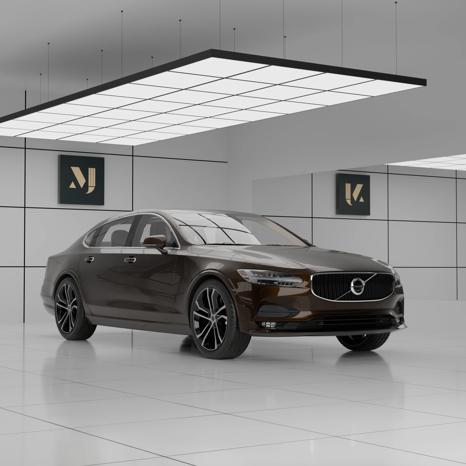 Volvo S90 3D Model .c4d .max .obj .3ds .fbx .stl .blend 