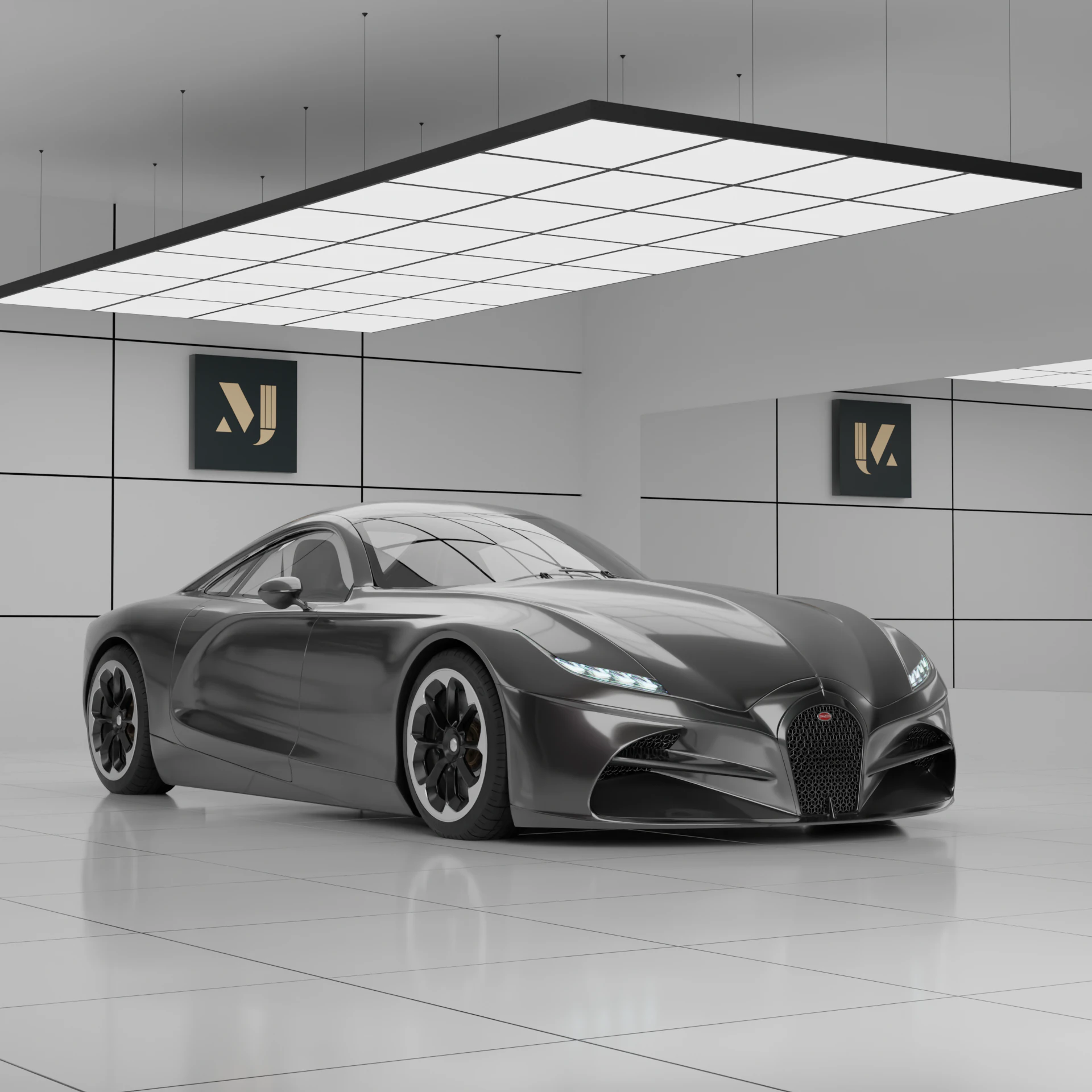 Car Bugatti 3D Model .c4d .max .obj .3ds .fbx .stl .blend 