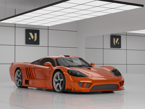 Saleen S7 Twin Turbo Modelo 3D