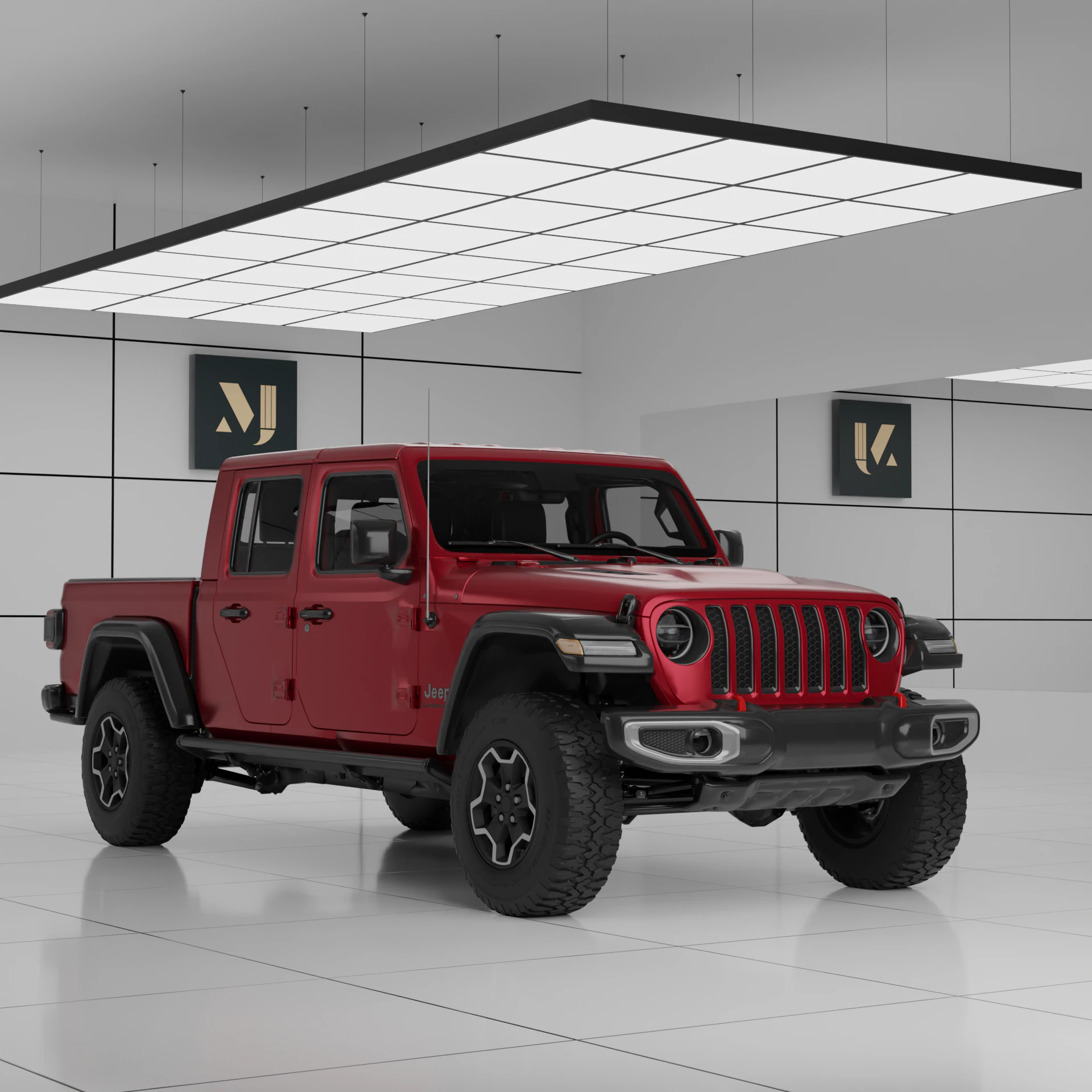 Jeep Gladiator 3D Model .c4d .max .obj .3ds .fbx .stl .blend