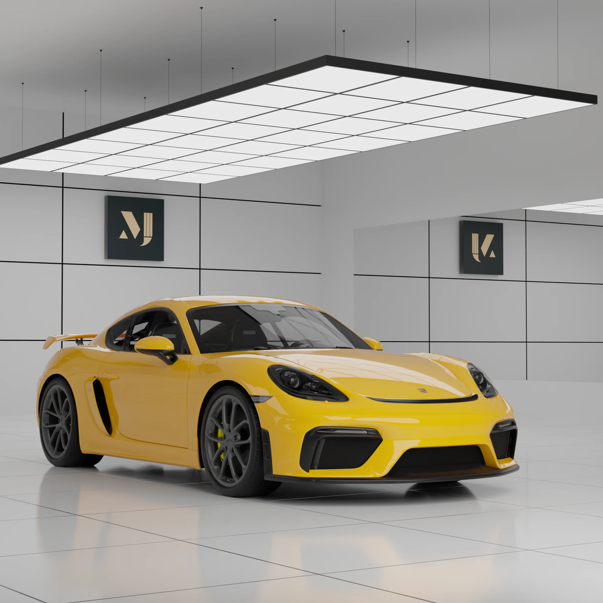 Porsche 718 Cayman GT4 3D Model .c4d .max .obj .3ds .fbx .stl .blend