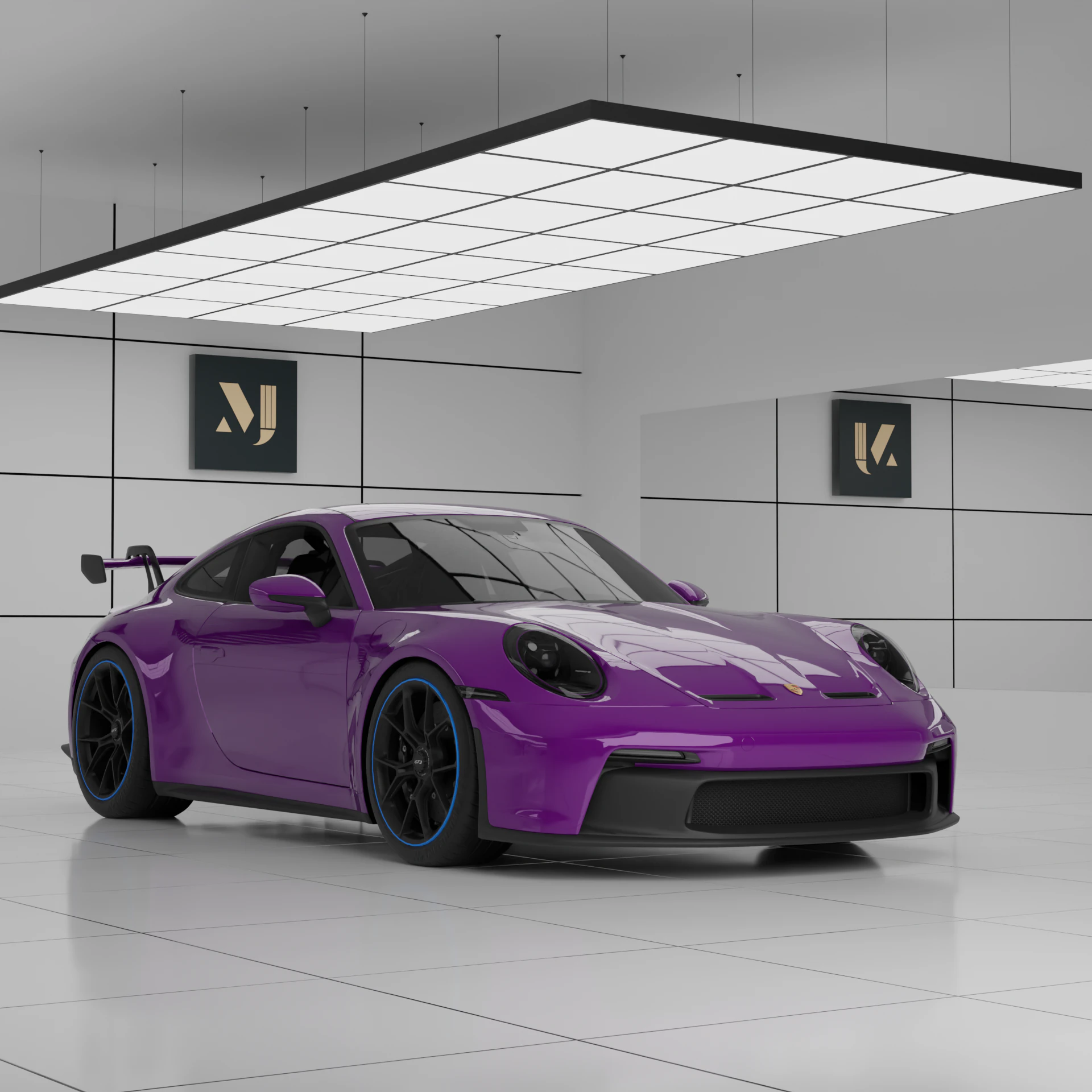 Porsche 911 GT3 992 3D Model .c4d .max .obj .3ds .fbx .stl .blend 