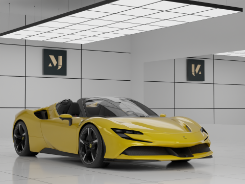 2021 Ferrari SF90 Spider 3D Model