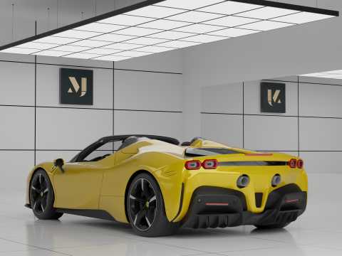 2021 Ferrari SF90 Spider 3Dモデル