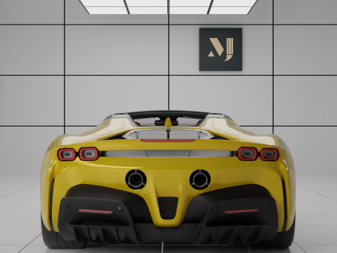 2021 Ferrari SF90 Spider 3Dモデル