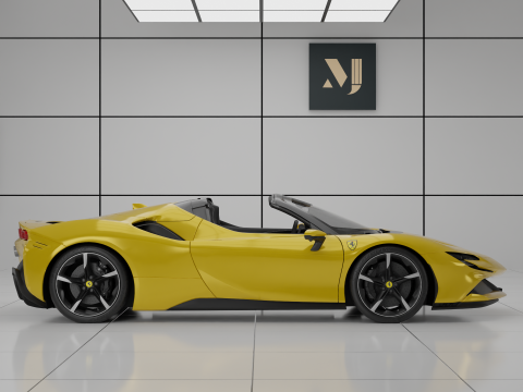 2021 Ferrari SF90 Spider 3Dモデル