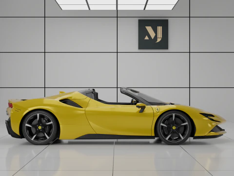 2021 Ferrari SF90 Spider 3D Model