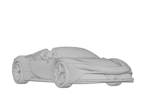 2021 Ferrari SF90 Spider 3Dモデル
