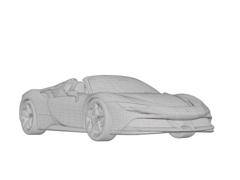 2021 Ferrari SF90 Spider 3D Model