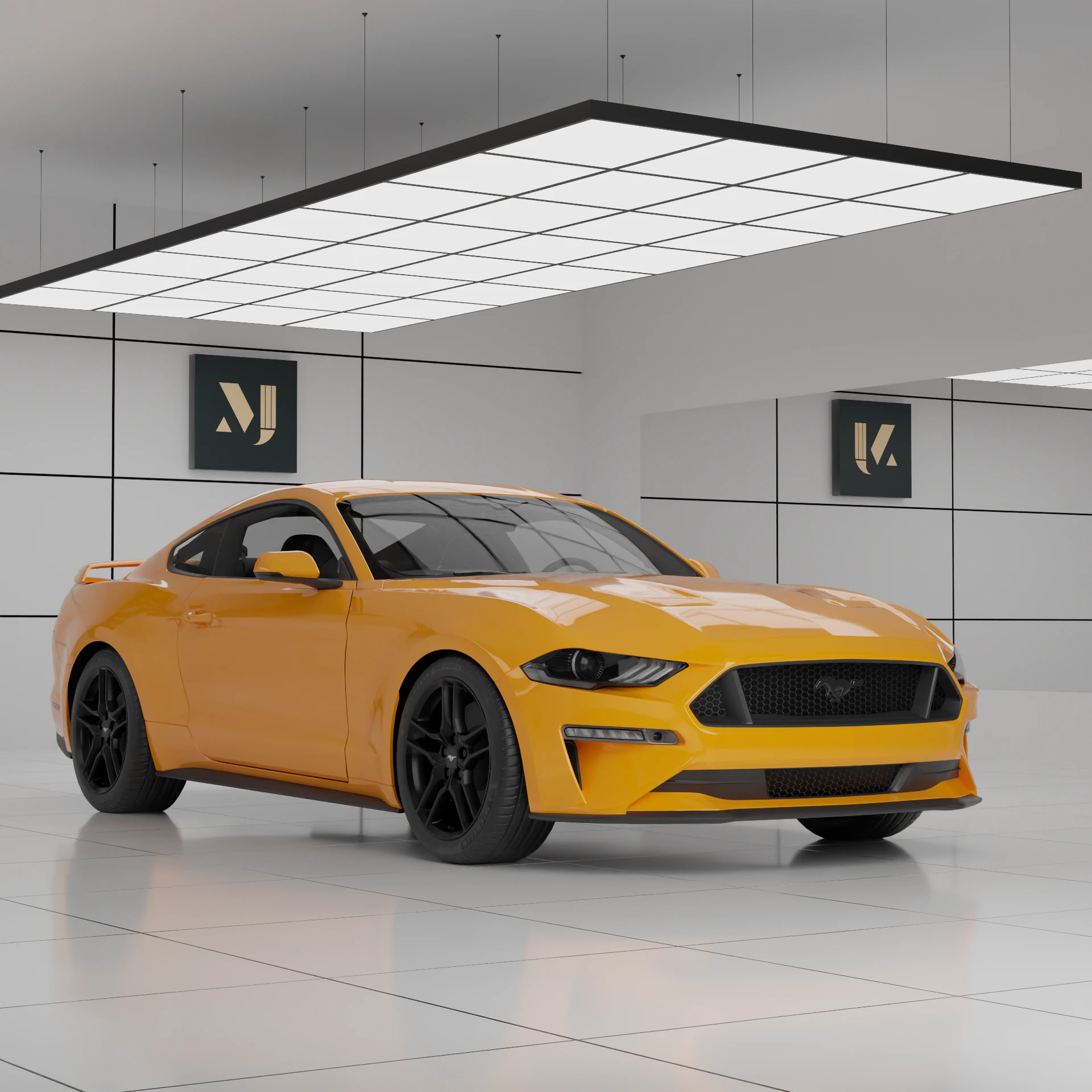 Mustang GT 3D Model .c4d .max .obj .3ds .fbx .stl .blend 