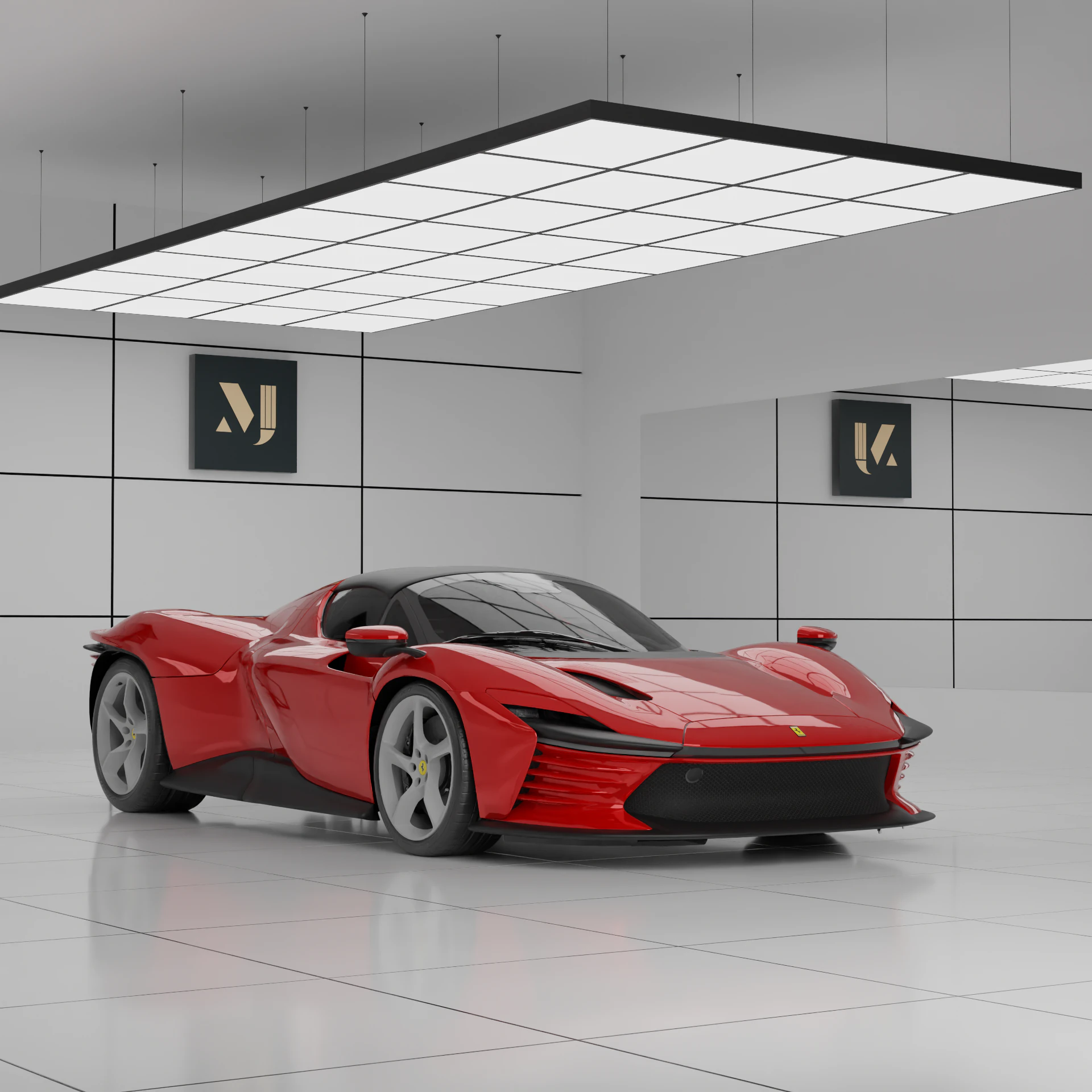 Ferrari Daytona SP3 3D Model .c4d .max .obj .3ds .fbx .stl .blend