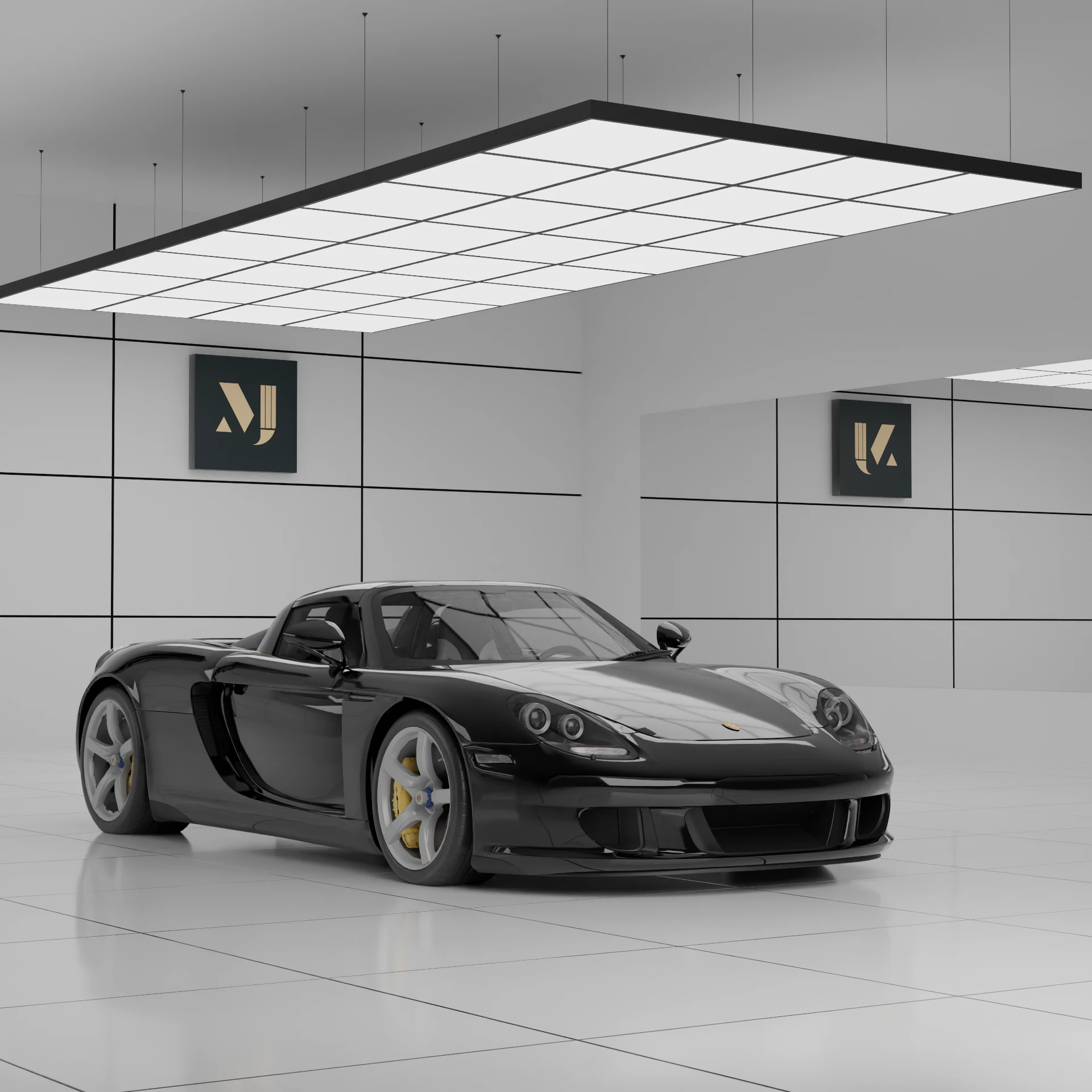 Porsche Carrera GT 3D Model .c4d .max .obj .3ds .fbx .stl .blend